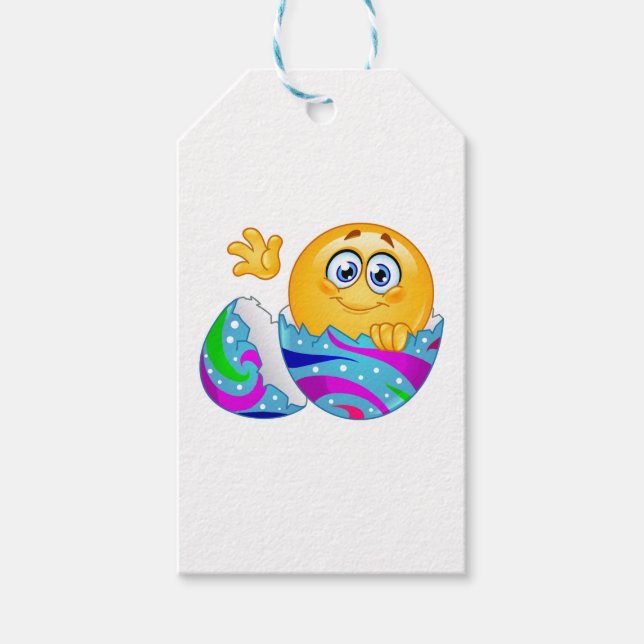 Easter egg Emoji Gift Tags (Front)