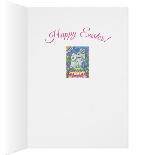 EASTER EGG FAIRY, RABBIT GREETING CARD Verse (Inside (Right))