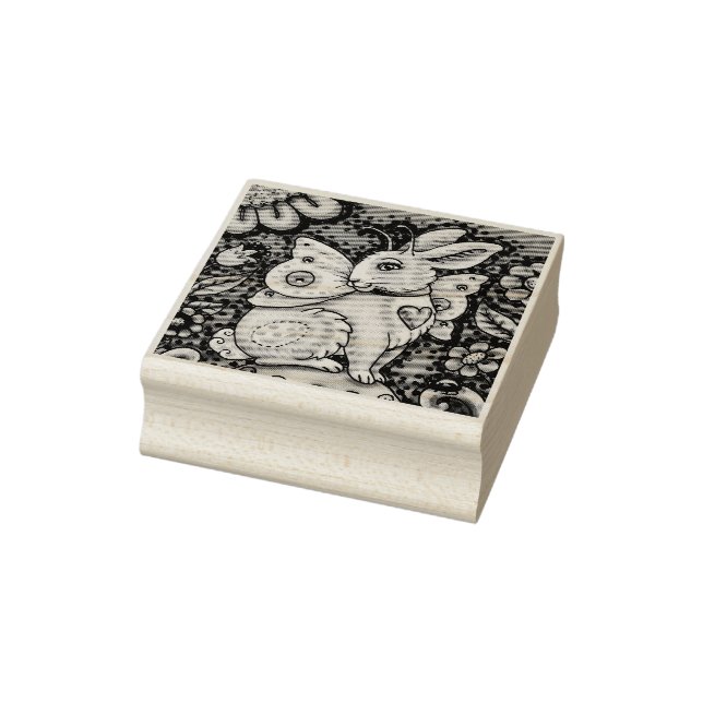EASTER EGG FAIRY, RABBIT RUBBER STAMP Small (Stamp)