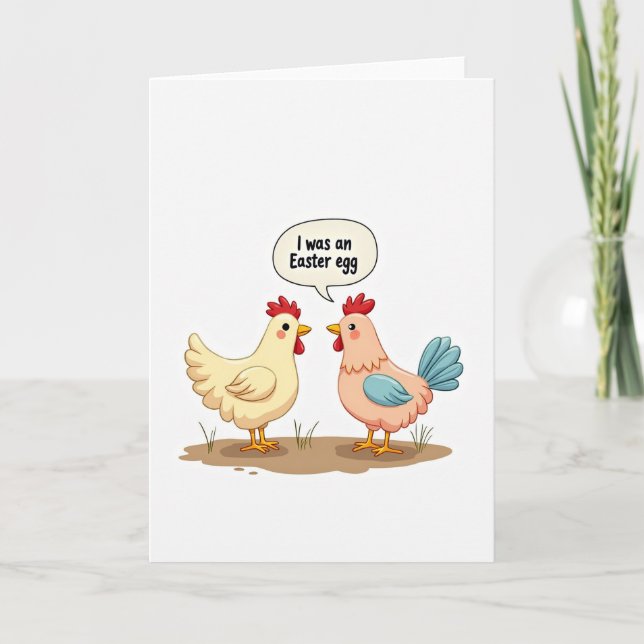Easter Egg Funny Bird Card (Front)