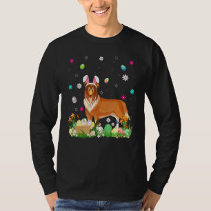 Easter Egg Funny Rough Collie Dog Easter Sunday T-Shirt