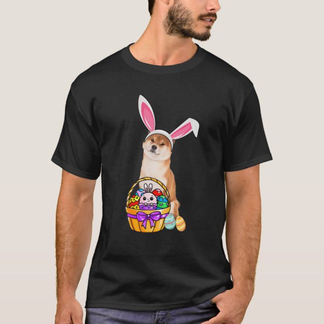 Easter Egg Funny Shiba Inu Easter T-Shirt (Front)