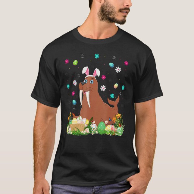 Easter Egg   Funny Walrus Easter Sunday T-Shirt (Front)