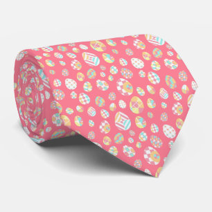 Easter Egg Geometric Pattern Neck Tie