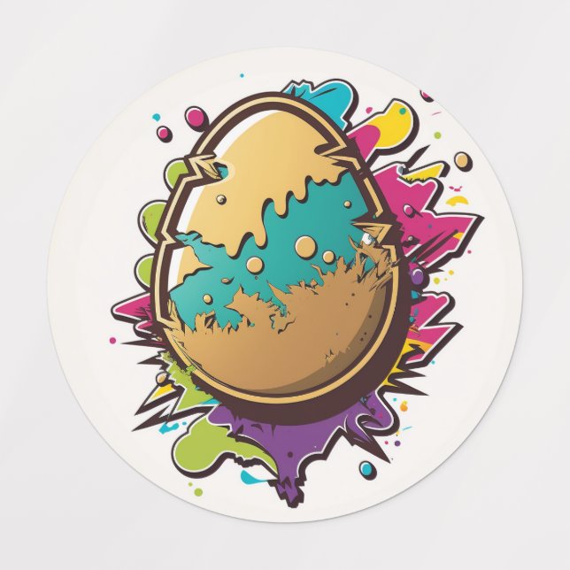 Easter Egg Graffiti  Labels (Design 2)