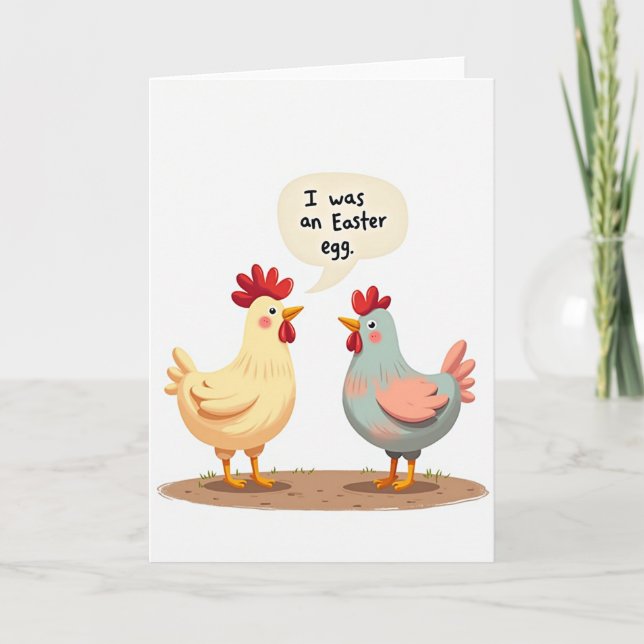 Easter Egg Hen Funny Card (Front)