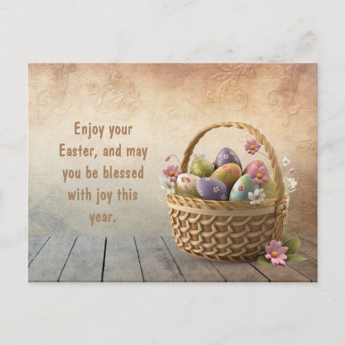 Easter egg holiday postcard