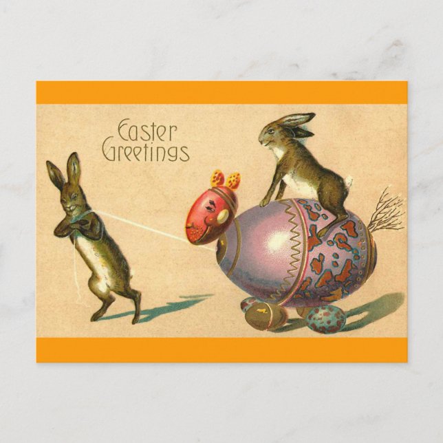 Easter Egg Horse Holiday Postcard (Front)