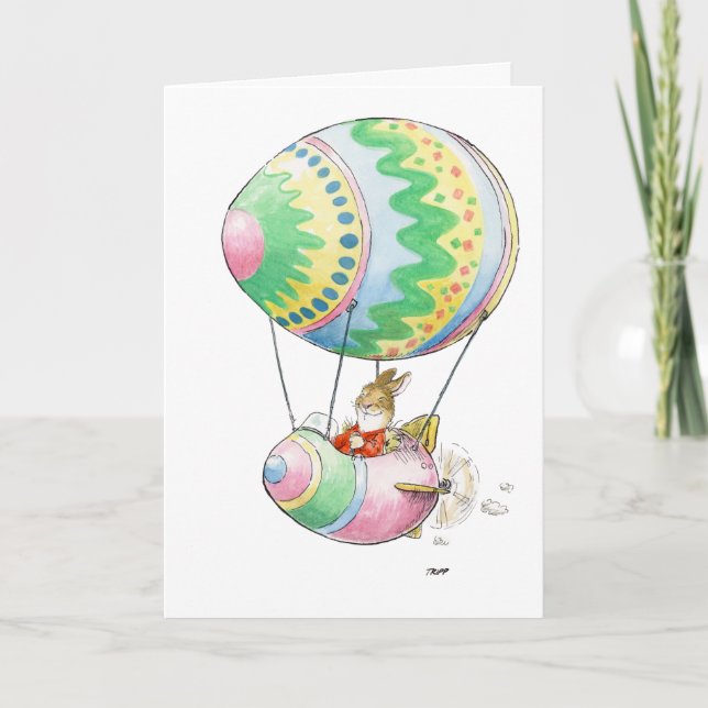 Easter Egg Hot Air Balloon Card (Front)