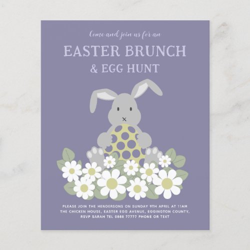 Easter Egg Hunt and Bruch Bunny Floral Flyer