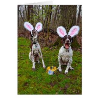 Easter Egg Hunt and Party Dogs Greeting Card