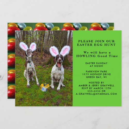 Easter Egg Hunt and Party Dogs Invitation