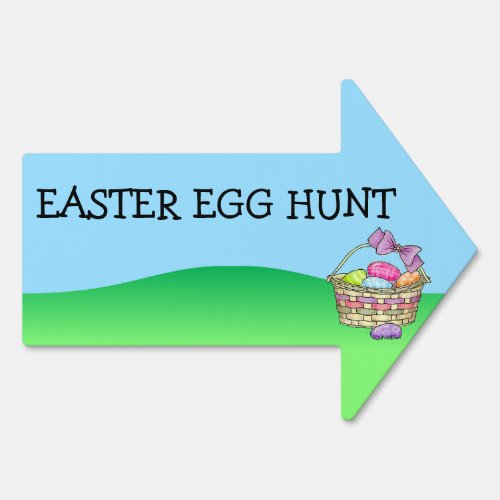 Easter Egg Hunt Arrow Sign