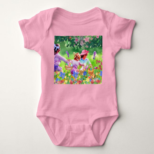 Easter Egg Hunt Baby Bodysuit (Front)