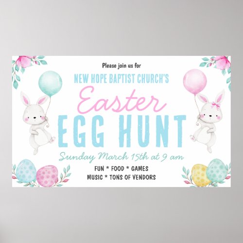 Easter Egg Hunt Banner Poster