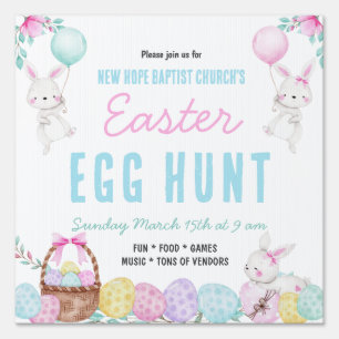 Easter Egg Hunt Banner Sign