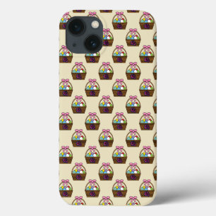 Easter Egg Hunt Basket w Pastel Eggs Pattern iPhone 13 Case