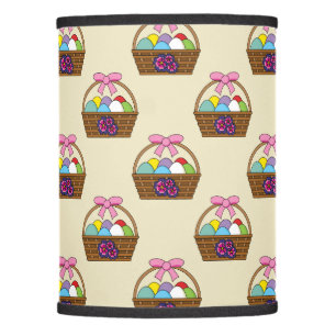 Easter Egg Hunt Basket with Pastel Eggs Pattern Lamp Shade