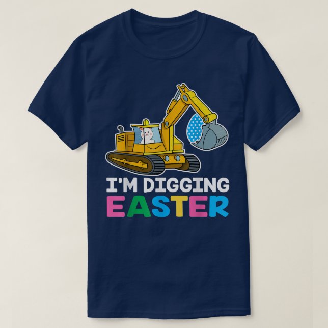 Easter Egg Hunt  Boy Kids Toddlers Funny Digging E T-Shirt (Design Front)