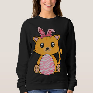 Easter Egg Hunt Bunny Ear Cat Easter Day 2023 Sweatshirt