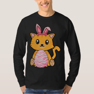 Easter Egg Hunt Bunny Ear Cat Easter Day 2023 T-Shirt