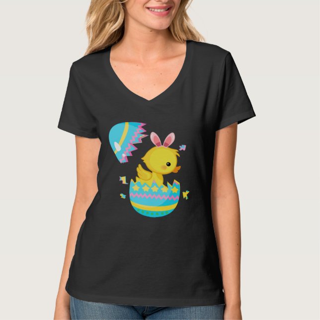 Easter Egg Hunt Bunny Ear Duck Easter Day 2023 T-Shirt (Front)
