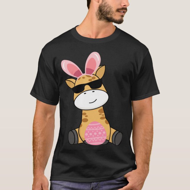 Easter Egg Hunt Bunny Ear Giraffe Easter Day 2023 T-Shirt (Front)