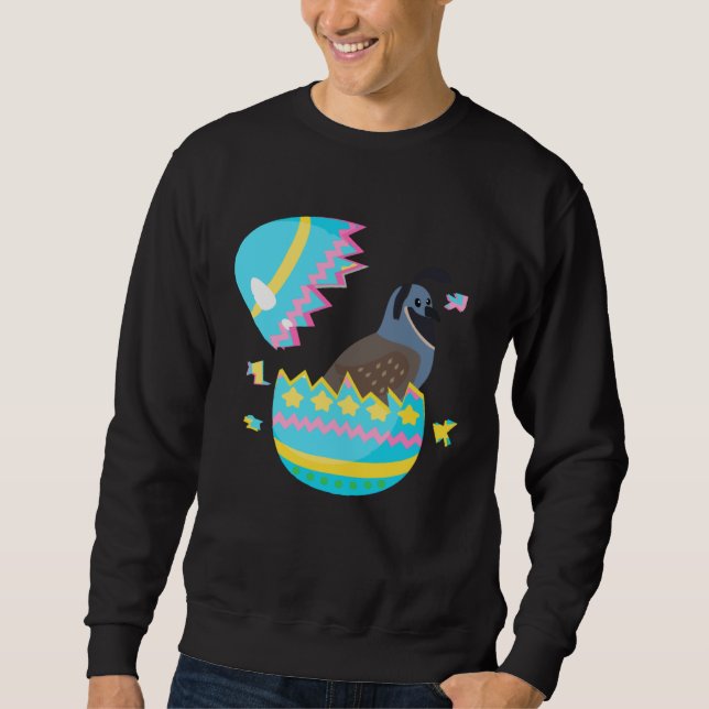 Easter Egg Hunt Bunny Ear Quail Easter Day 2023 Sweatshirt (Front)