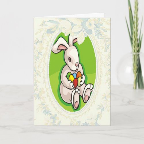 Easter Egg Hunt Bunny Greeting Card