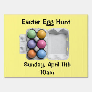 Easter Egg Hunt BYOB Bring Your Own Basket Sign