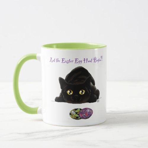 Easter Egg Hunt Cat Funny Mug