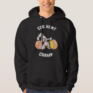 Easter Egg Hunt Champ Dabbing Bunny Candy kids Sp Hoodie