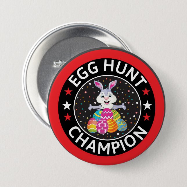 Easter Egg Hunt Champion  Button (Front & Back)