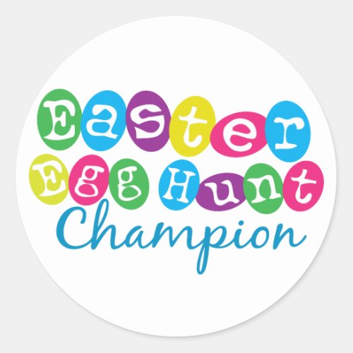 Easter Egg Hunt Champion Classic Round Sticker