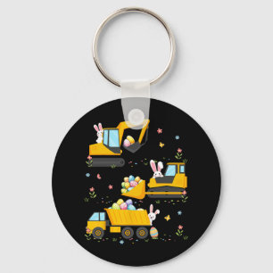 Easter Egg Hunt Construction Trucks Toddler Boys  Keychain