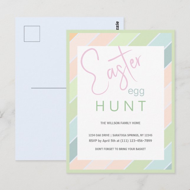 Easter Egg Hunt Creamy Ice Cream Party Postcard (Front/Back)