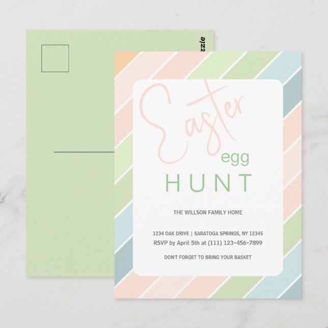 Easter Egg Hunt Creamy Ice Cream Party Postcard (Front/Back)