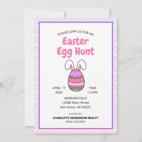 Easter Egg Hunt Customer Party Invitation