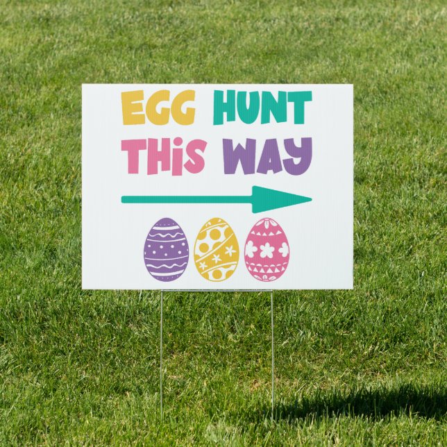 Easter Egg Hunt, Easter Accessories, Egg Hunt Sign (Insitu)
