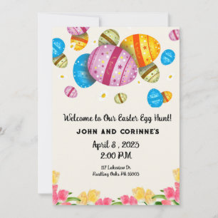 Easter Egg Hunt Easter Brunch Bunny Invitation