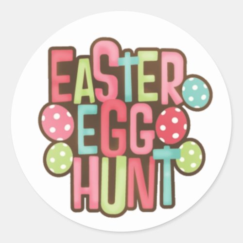 Easter Egg Hunt Easter Classic Round Sticker