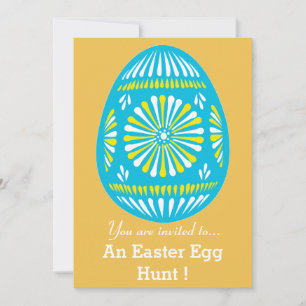 Easter Egg Hunt Easter party patterned easter egg Invitation