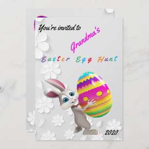 Easter Egg Hunt Floral Invitation