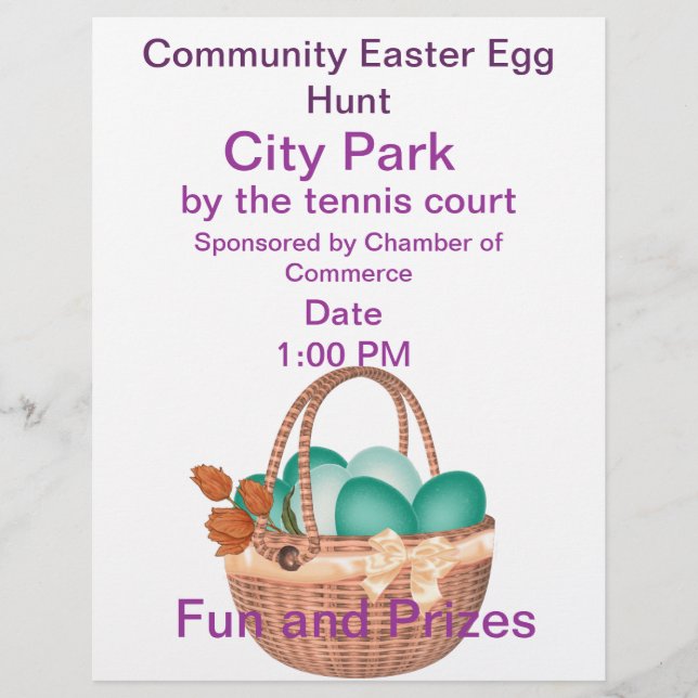 Easter Egg Hunt Flyer (Front)