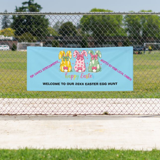Easter Egg Hunt Fun Colorful Banner (Insitu)