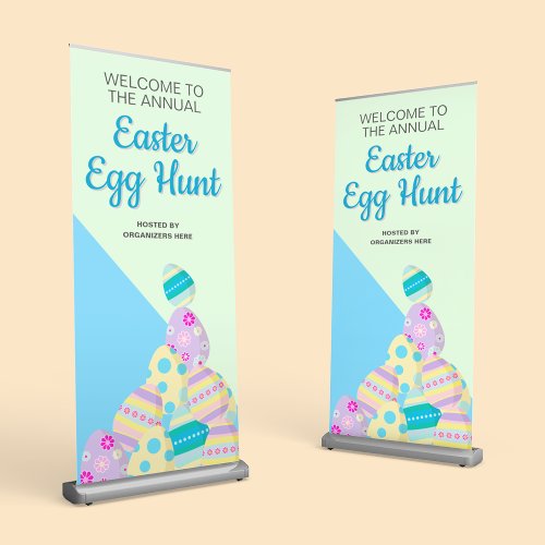  Easter Egg Hunt Fun Colorful Custom Retractable Banner