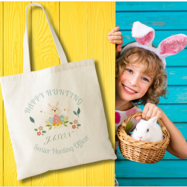 Easter Egg Hunt Gear - Tote Bag   (Each bag with title "Senior Hunting Officer," you may customize it to your desired title too. )