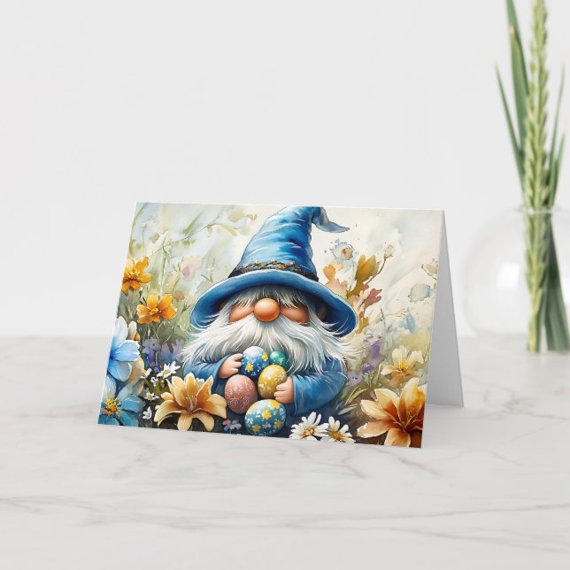 Easter Egg Hunt Gnome Card (Front)