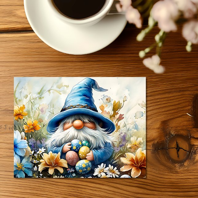 Easter Egg Hunt Gnome Holiday Postcard (Creator Uploaded)