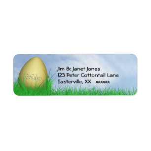 Easter Egg Hunt Golden Egg Label
